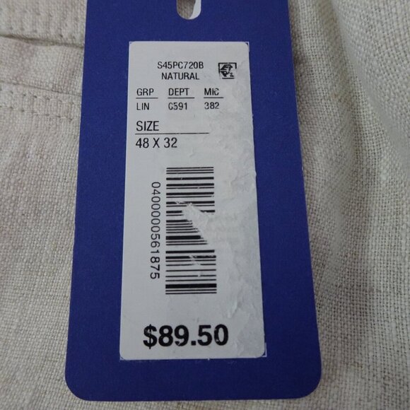 Roundtree Yorke Caribbean Linen Pants Big Men's Size 48x32 Beige Resort Beach - Picture 10 of 12